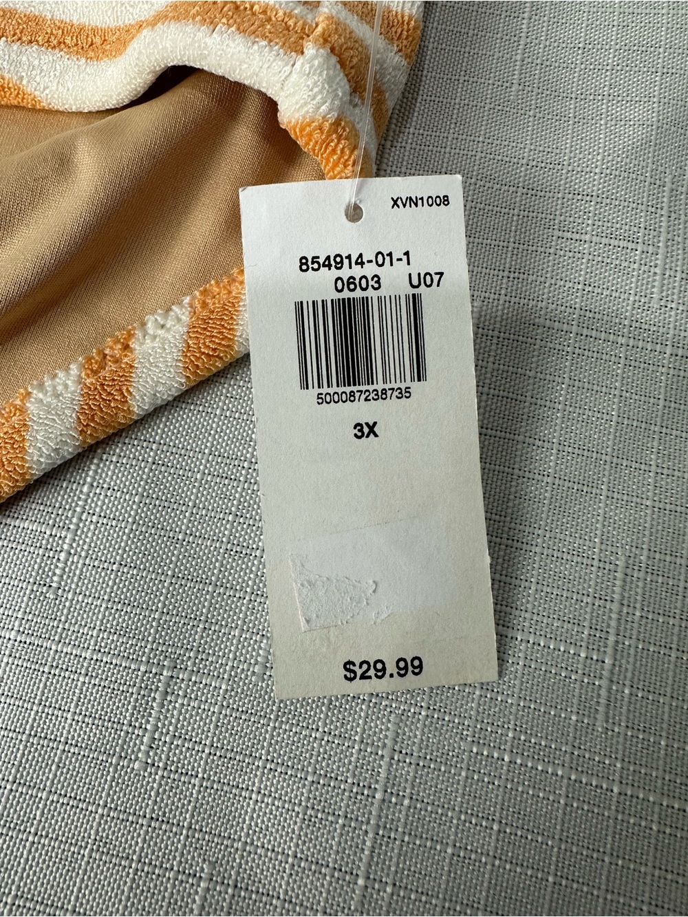 NWT Old Navy Orange & White Terry Bikini 3X - Picture 11 of 14